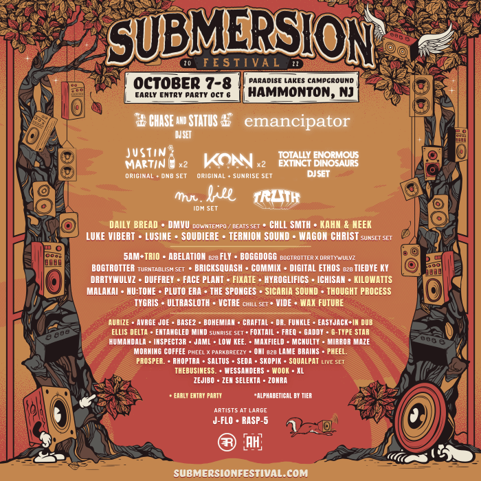 Lineup Submersion Festival 2022 termasuk set headlining dari Chase & Status, Emancipator, KOAN Sound dan banyak lagi.