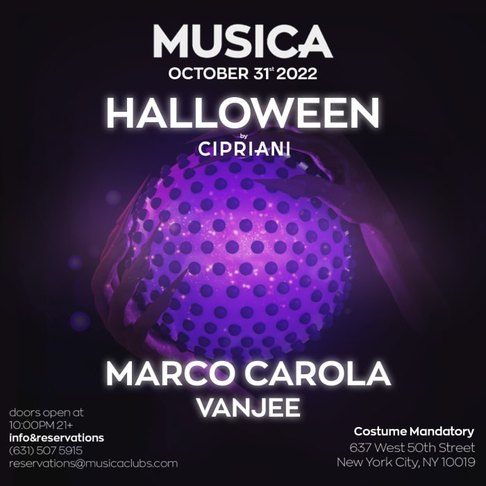Marco Carola - Poster Halloween NYC 2022